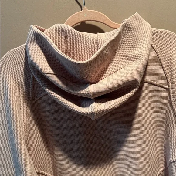 LULULEMON SCUBA OVERSIZED FULL ZIP HOODIE *WAFFLE HEATHERED MINK BERRY M/L NWT - Picture 9 of 12